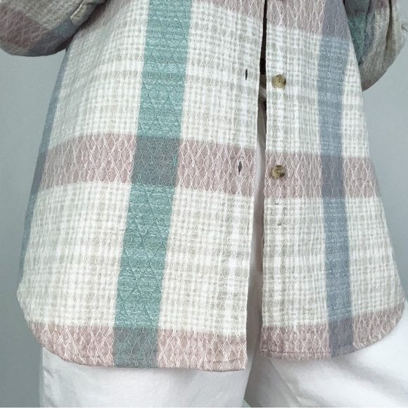 Vintage Plaid Button-Front Top | Size M - Picture 7 of 12
